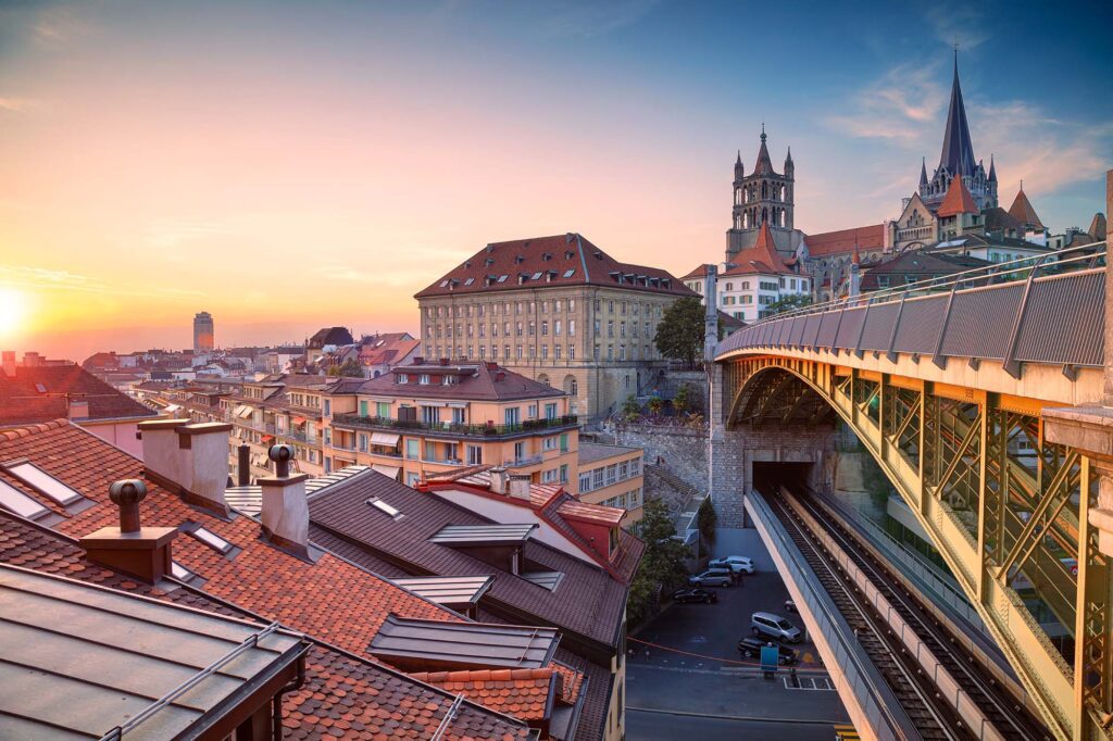 Lausanne, Switzerland - Picturesque City on the Shores of Lake Geneva