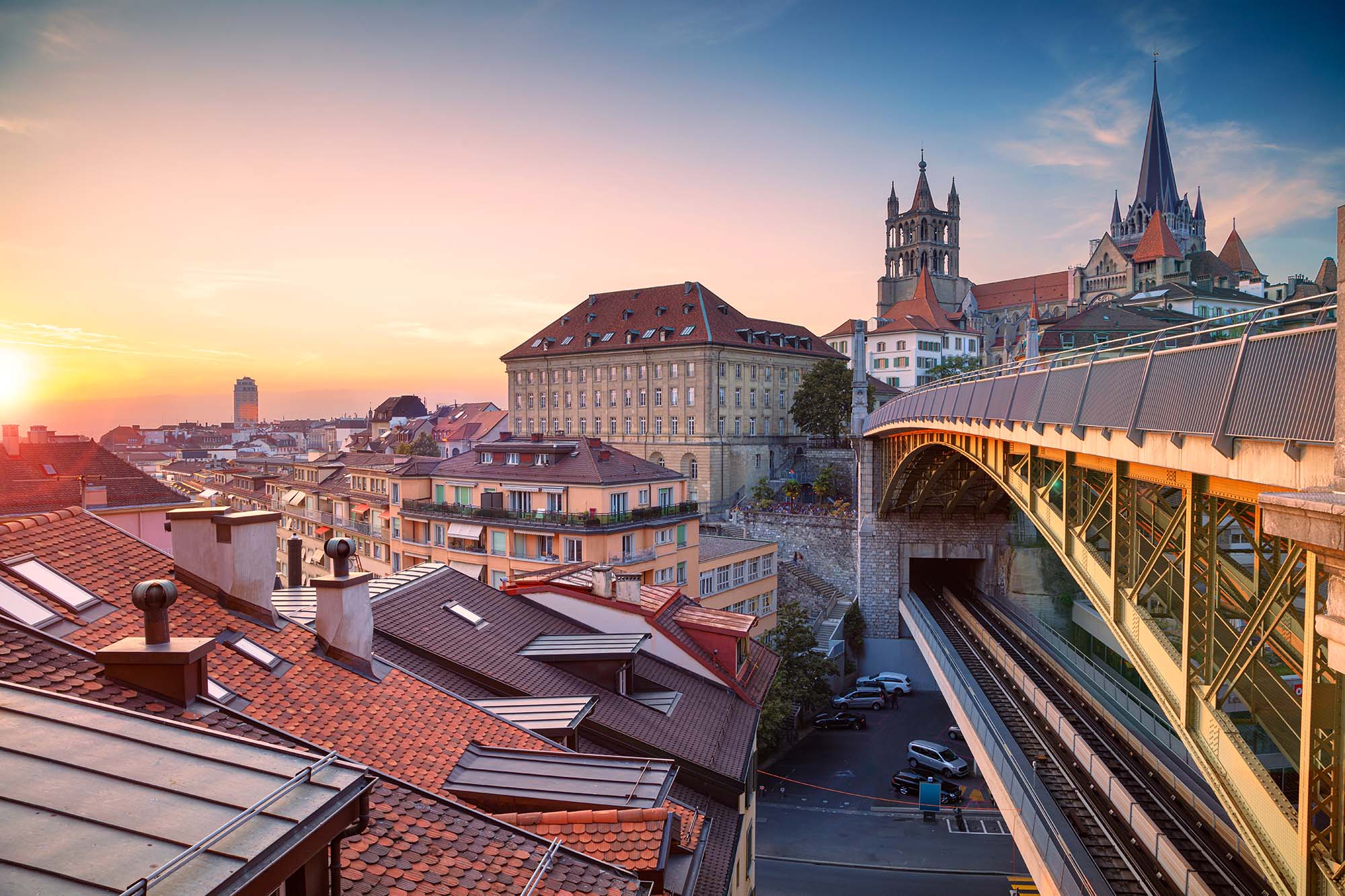 Lausanne, Switzerland - Picturesque City on the Shores of Lake Geneva