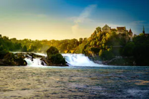 Majestic Rheinfall in Switzerland - Marvel at the Power and Beauty of Europe's Largest Waterfall