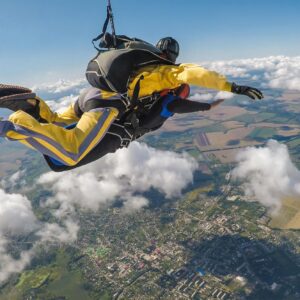 Lucerne Tandem Skydive: Soaring through the skies above Lucerne, experiencing the thrill of a tandem skydive with breathtaking views of the Swiss landscapes.